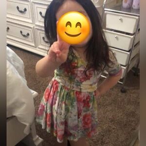 Floral Dress with Short Sleeves